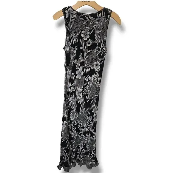 Style & Co Collection Petite Black Floral Maxi Dress – Size 10P gently used - Picture 6 of 8